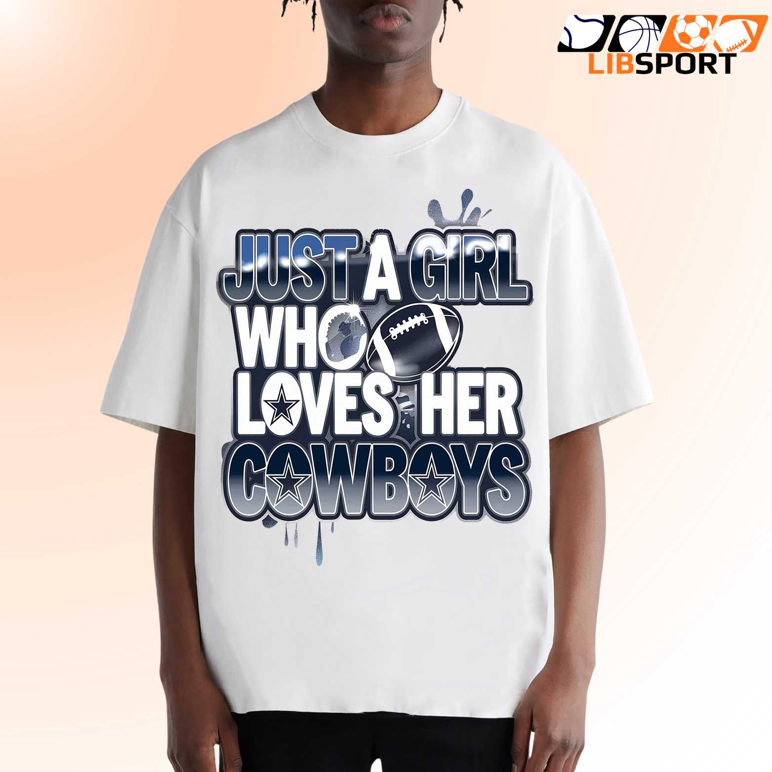 Just A Girl Who Supports Her Cowboys T-Shirt, Ideal For Nfl Fans